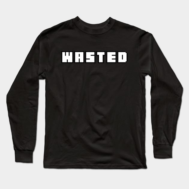 Wasted - In White Long Sleeve T-Shirt by OpunSesame